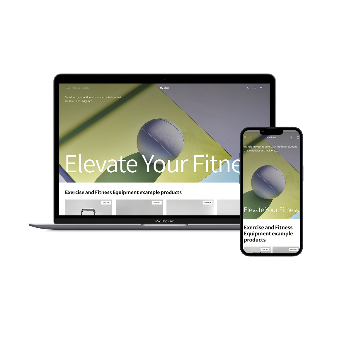 fertiger onlineshop – E-Commerce Oberfläche